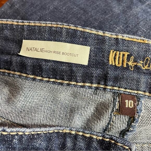 Kut from the Kloth Natalie High Rise Bootcut Flap Pocket stretch jeans womens 10 - Picture 10 of 13